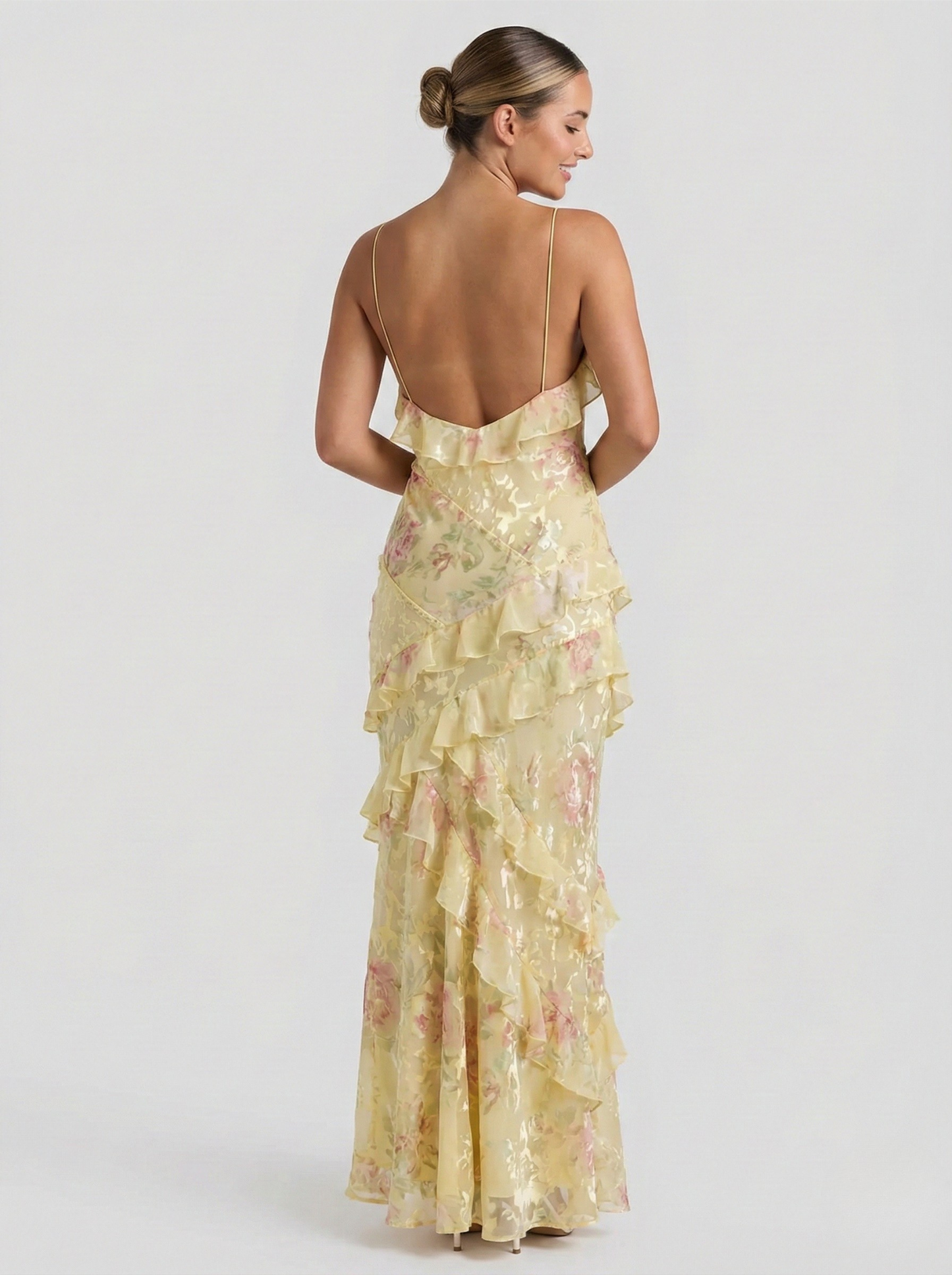 Women's Ruffle Maxi Dress | Floral Print & Romantic Tiered Design
