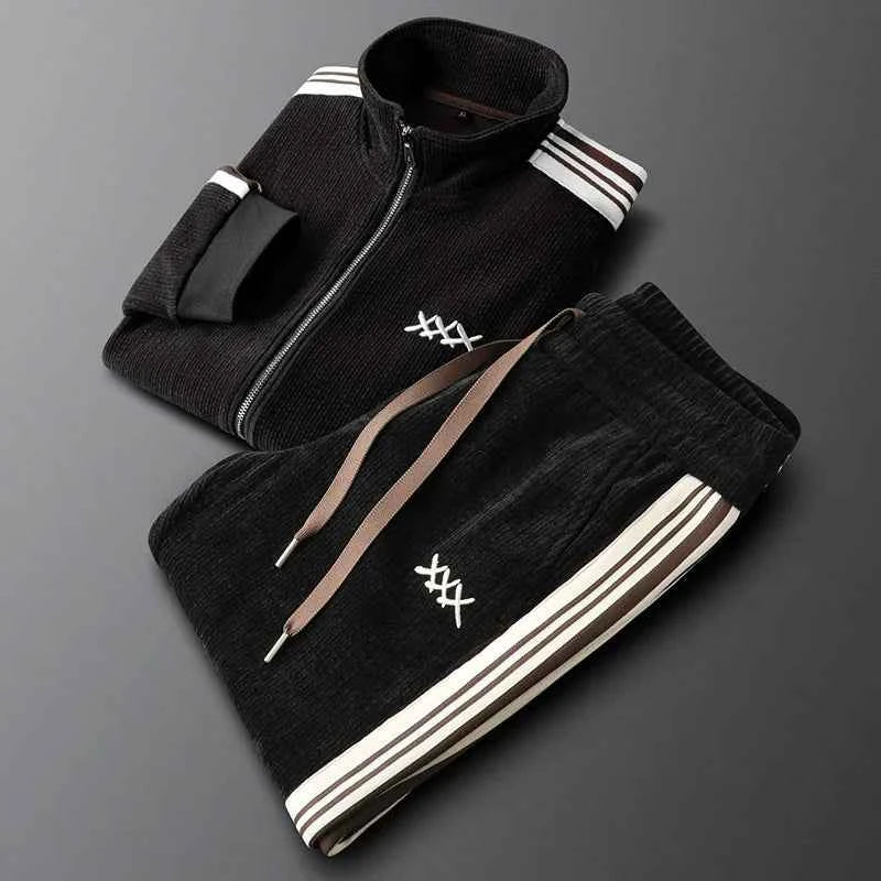 Luxury Corduroy Tracksuit Set 0