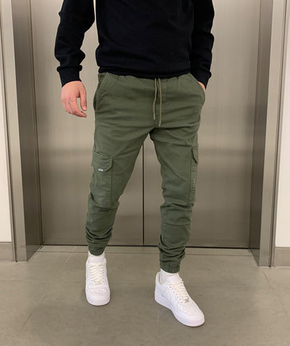Men's Cargo Jogger Pants | Elastic Waistband & Functional Pockets 9