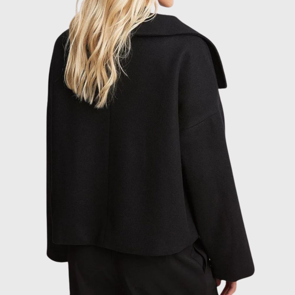 Women's Double Breasted Short Coat Lightly Lined Tailored Fit 5