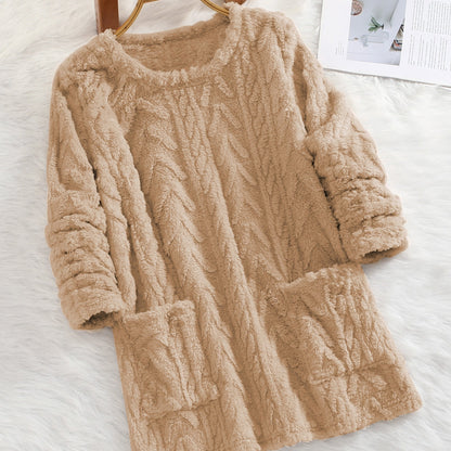 Women's Knit Sweater | Loose Fit & Pockets 14