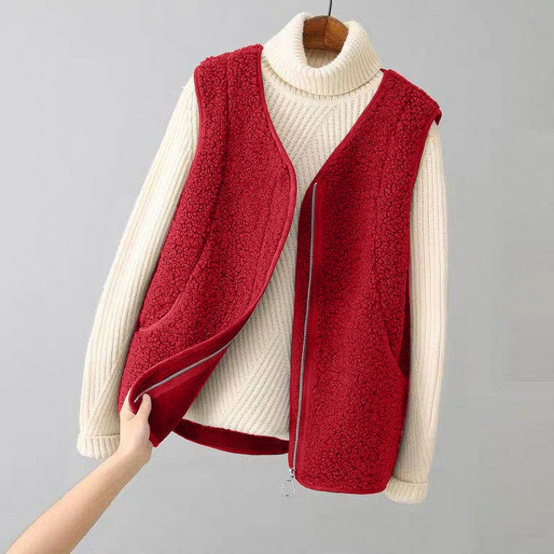 Men's V Neck Vest Warm Pockets Smooth Lining Gilet 1