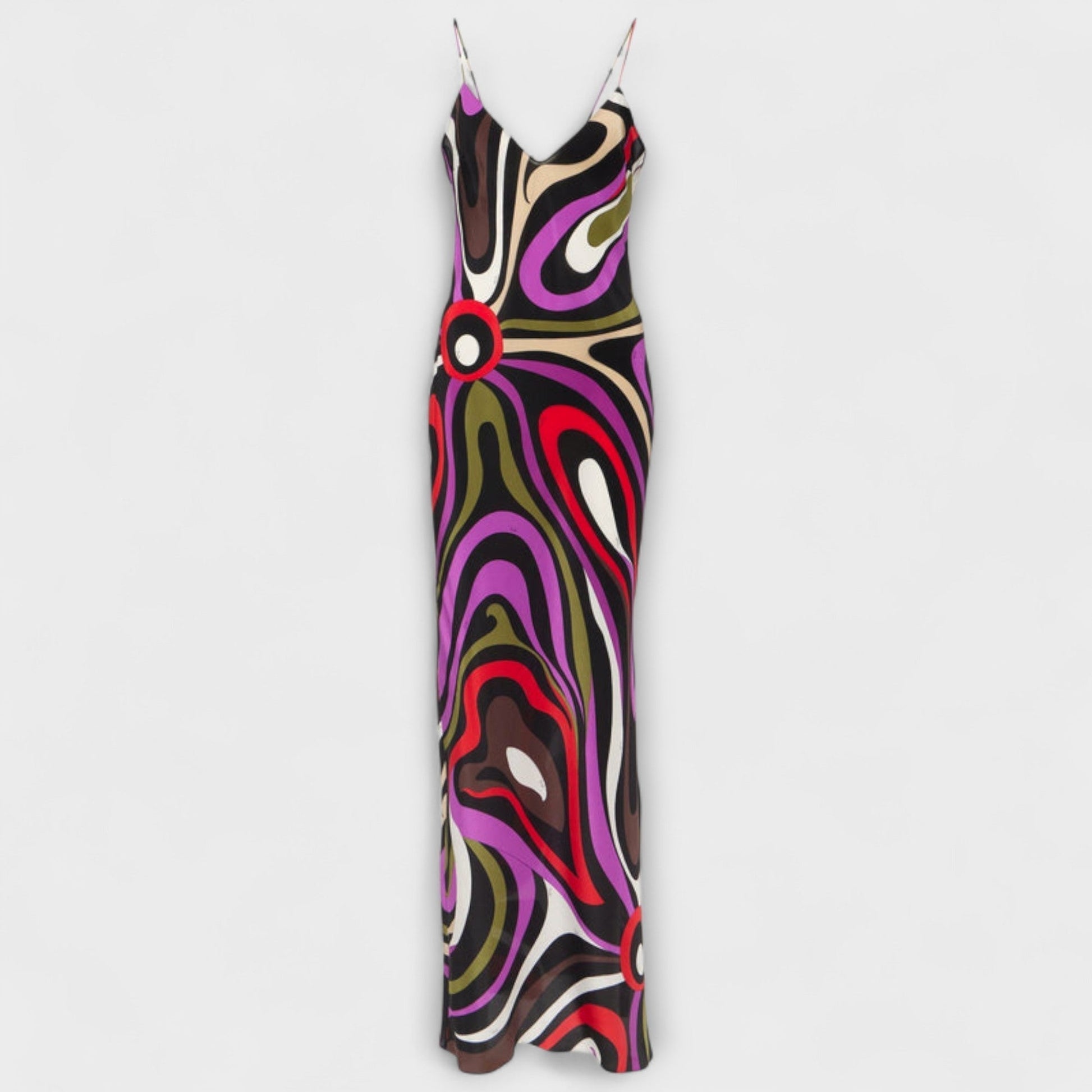 Marble Print Maxi Dress for Stylish Events