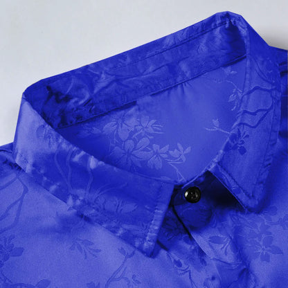 Men's Polo Shirt | Floral Satin Print
