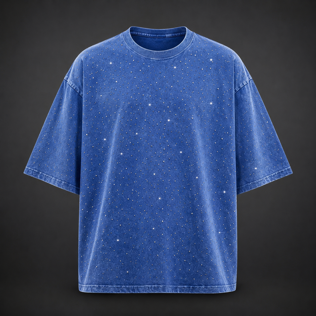 Men's T-Shirt | Rhinestone Detail Oversized Fit