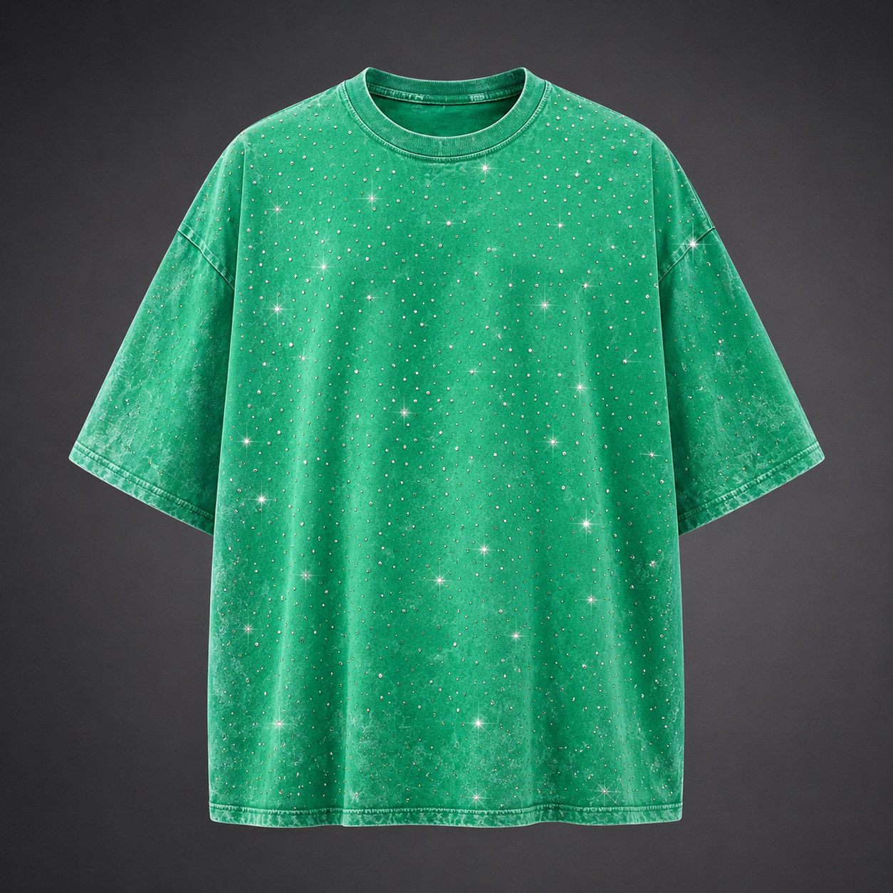 Men's T-Shirt | Rhinestone Detail Oversized Fit