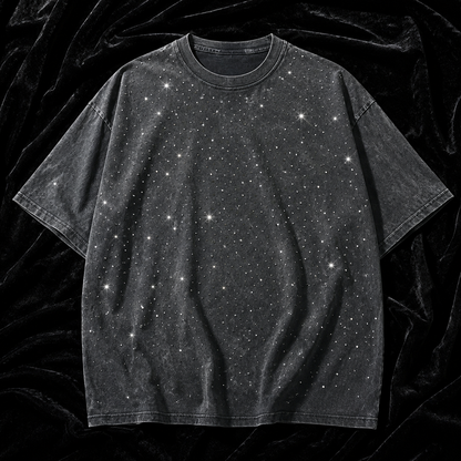Men's T-Shirt | Rhinestone Detail Oversized Fit