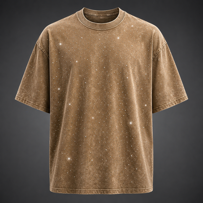 Men's T-Shirt | Rhinestone Detail Oversized Fit