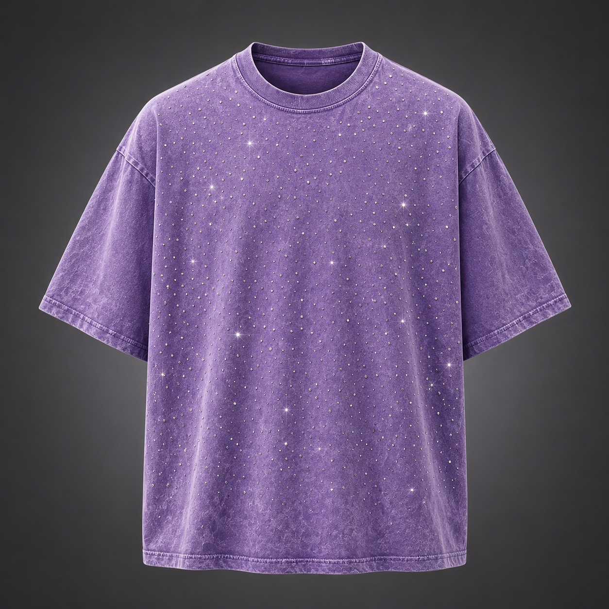 Men's T-Shirt | Rhinestone Detail Oversized Fit