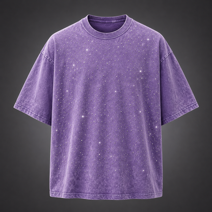 Men's T-Shirt | Rhinestone Detail Oversized Fit
