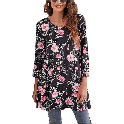 Women's Tunic Top | Mandala Print Swing Fit