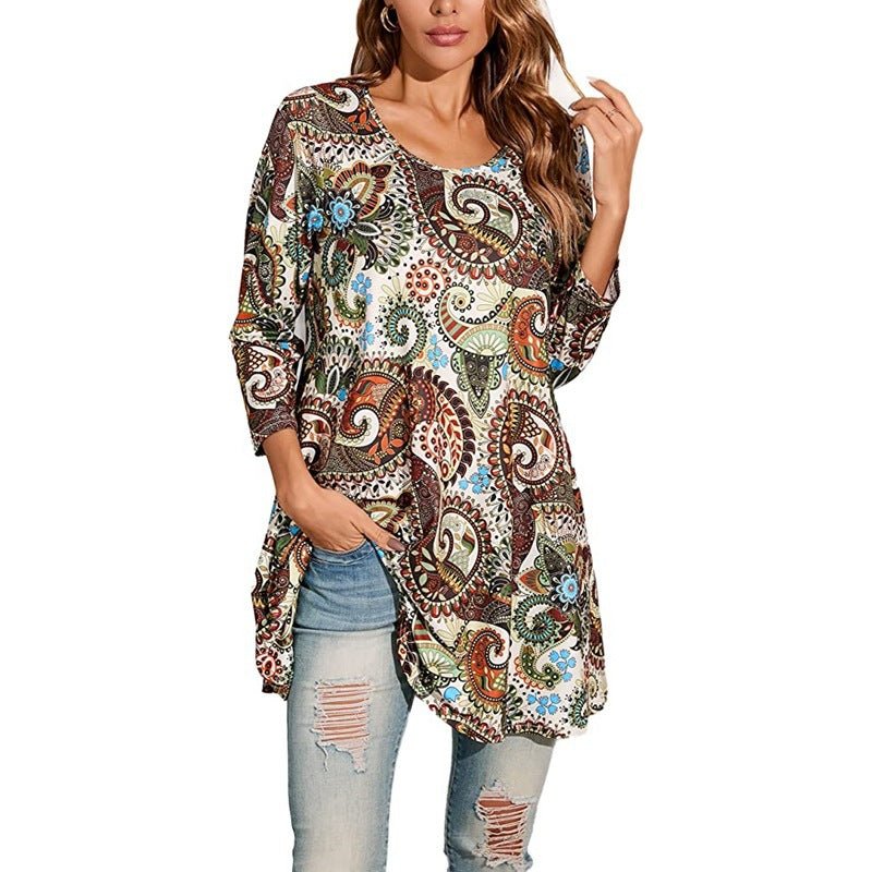Women's Tunic Top | Mandala Print Swing Fit