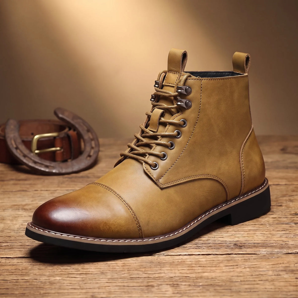 Men's Ankle Work Boots | Lace Up Support & Durability 1