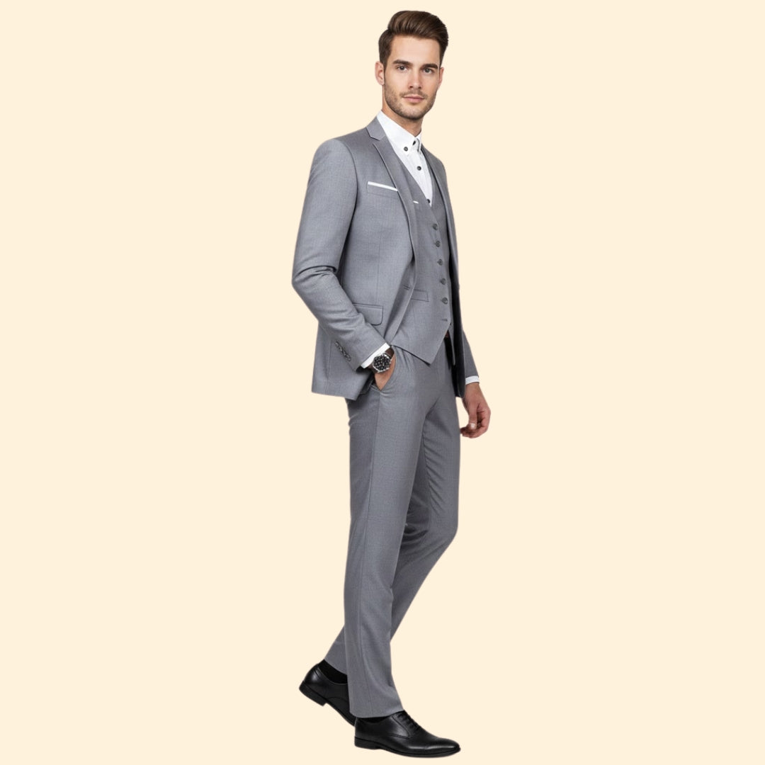 Men's Three-Piece Suit | Tailored Fit & Breathable 3