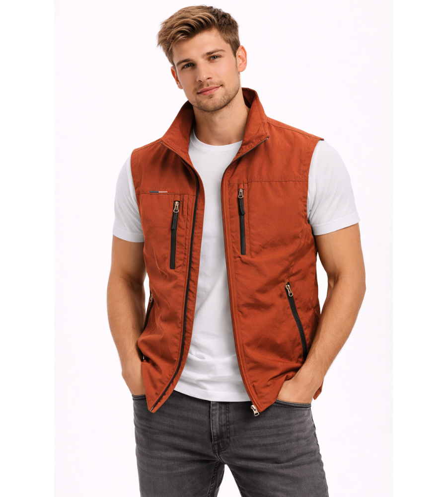 Men’s Bodywarmer Zip Front Stand Collar Outdoor Vest 3