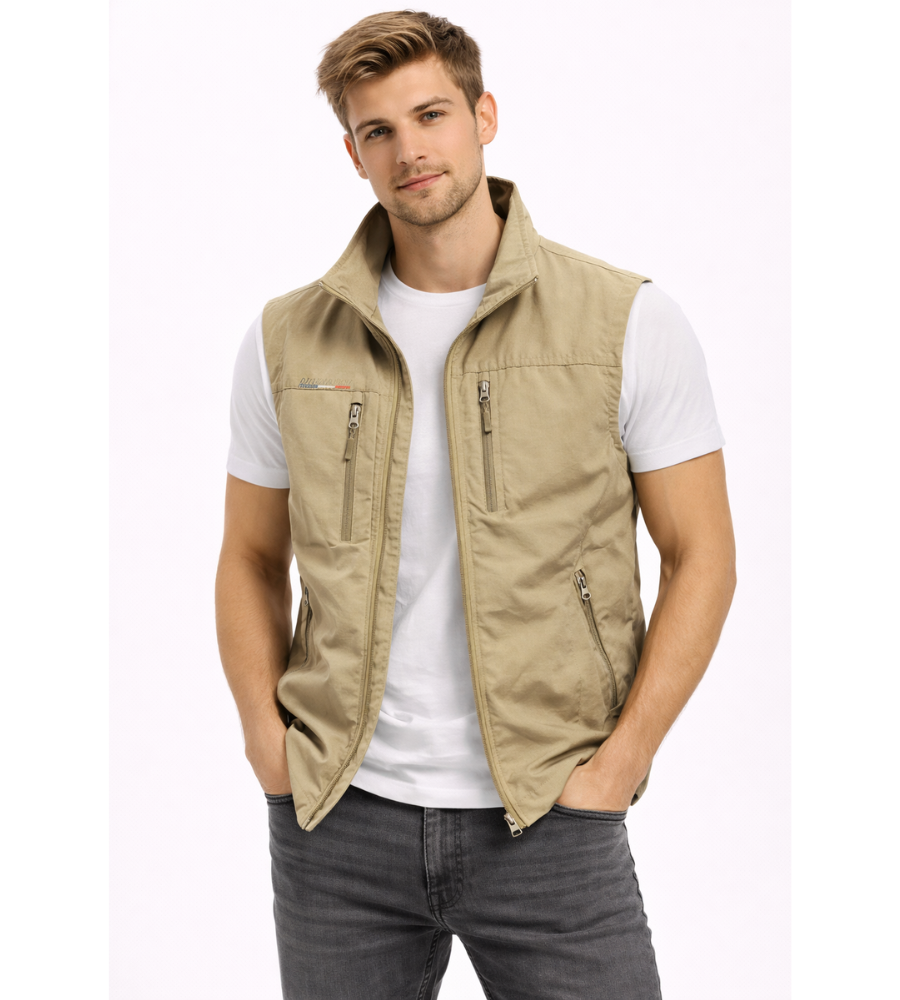 Men’s Bodywarmer Zip Front Stand Collar Outdoor Vest 4