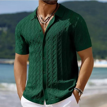 Men's Breathable Knitted Polo Shirt | Stylish Business Casual Essential 0