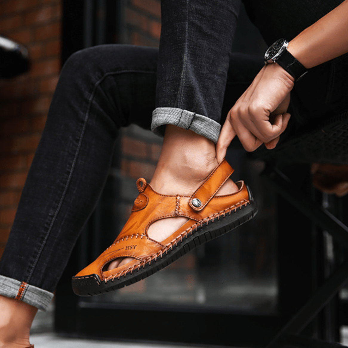 Men’s Breathable Leather Sandals 2