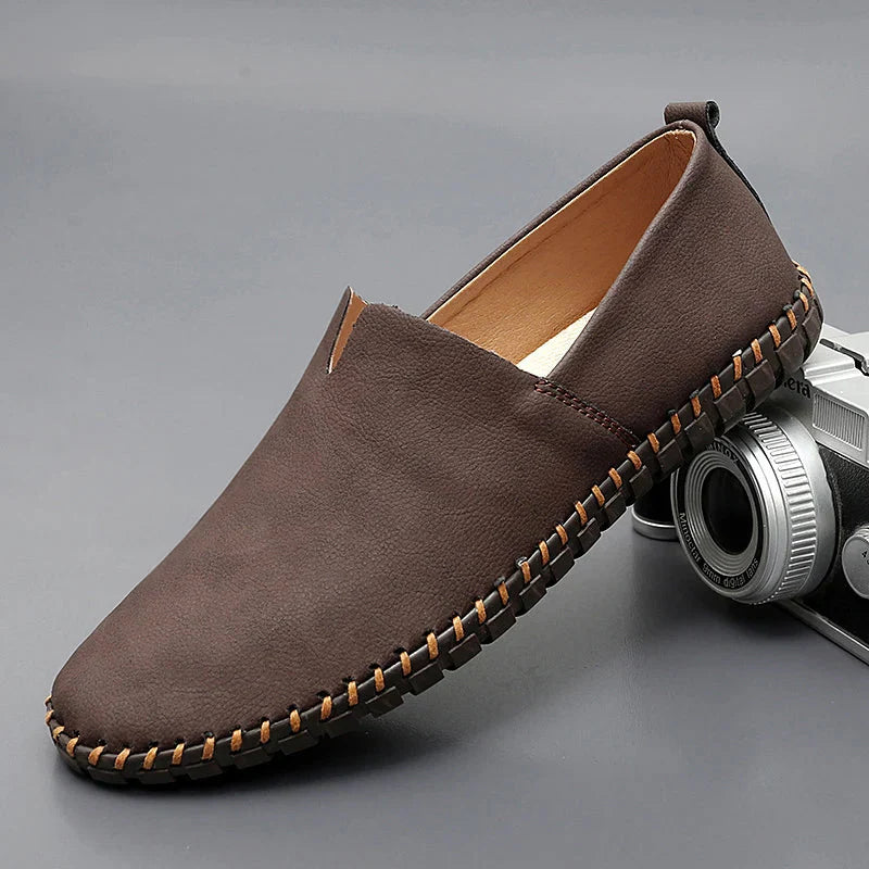 Men’s Classic Leather Loafers Comfortable Everyday Smart Casual Shoes 0
