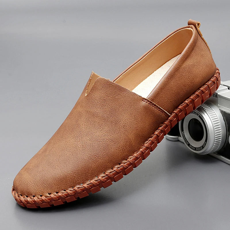 Men’s Classic Leather Loafers Comfortable Everyday Smart Casual Shoes 1
