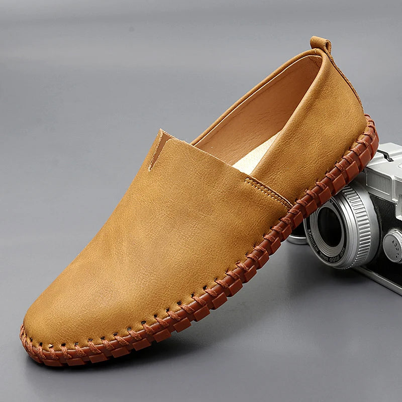 Men’s Classic Leather Loafers Comfortable Everyday Smart Casual Shoes 5