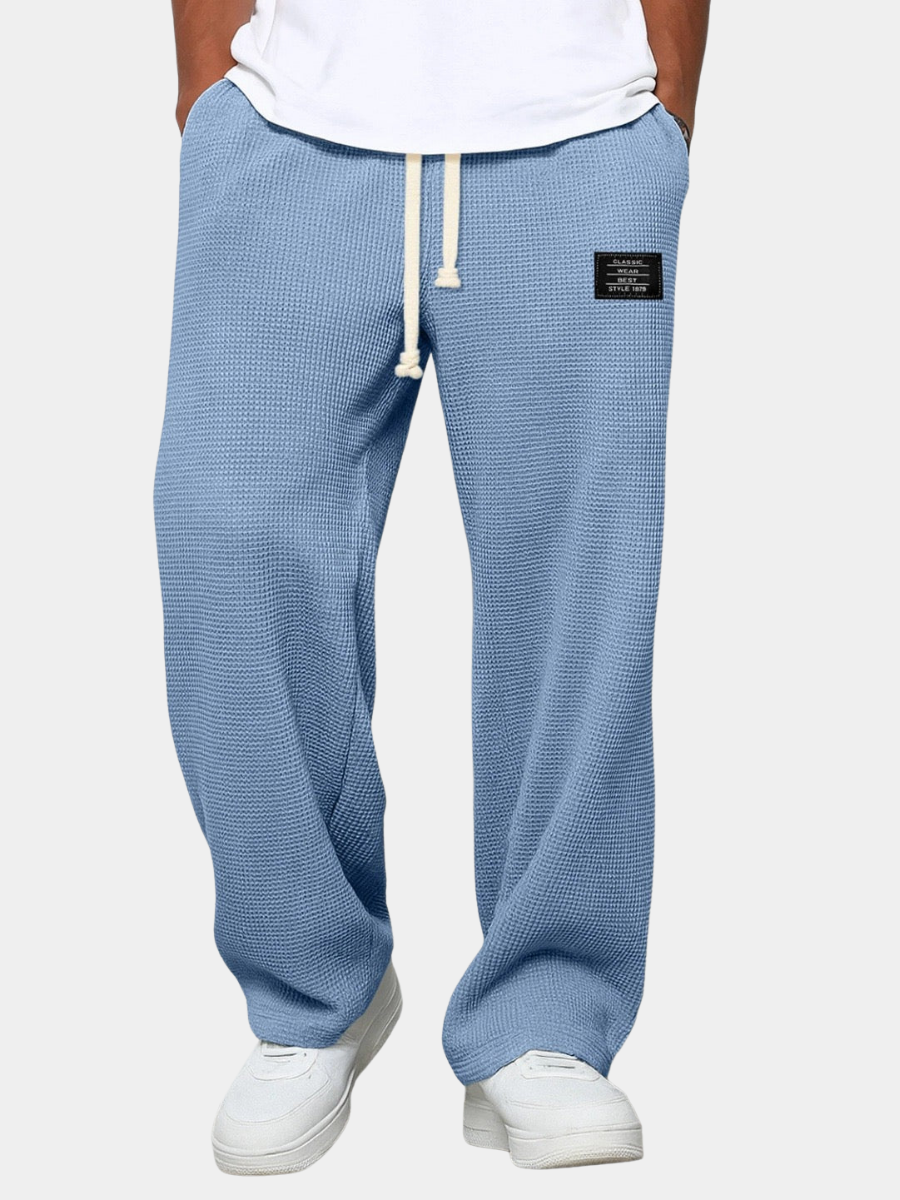 Men’s Comfortable Trousers Relaxed Fit Adjustable Waist Breathable Everyday Casual Wear 0