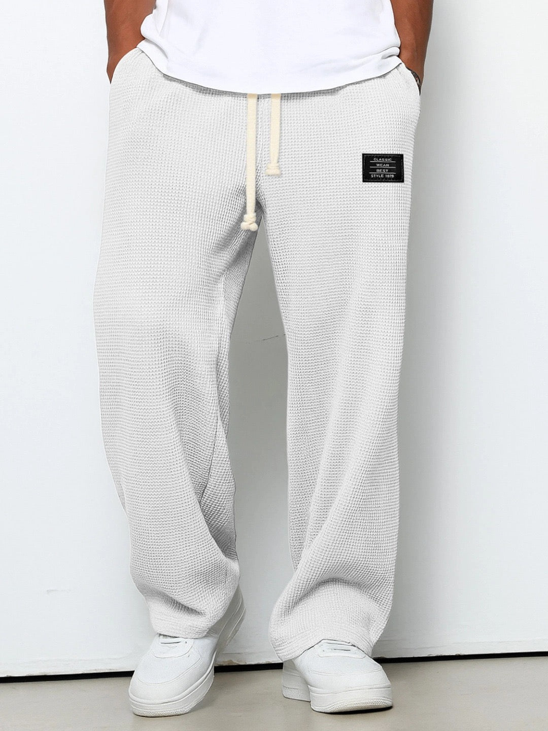 Men’s Comfortable Trousers Relaxed Fit Adjustable Waist Breathable Everyday Casual Wear 2