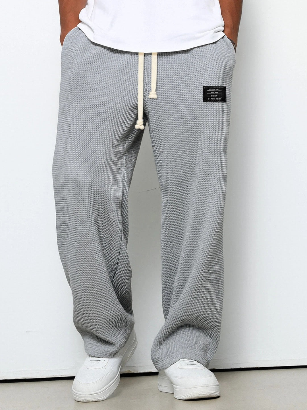 Men’s Comfortable Trousers Relaxed Fit Adjustable Waist Breathable Everyday Casual Wear 3