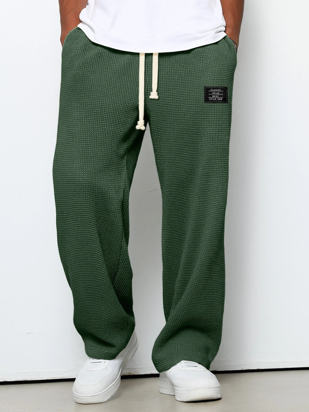 Men’s Comfortable Trousers Relaxed Fit Adjustable Waist Breathable Everyday Casual Wear 9