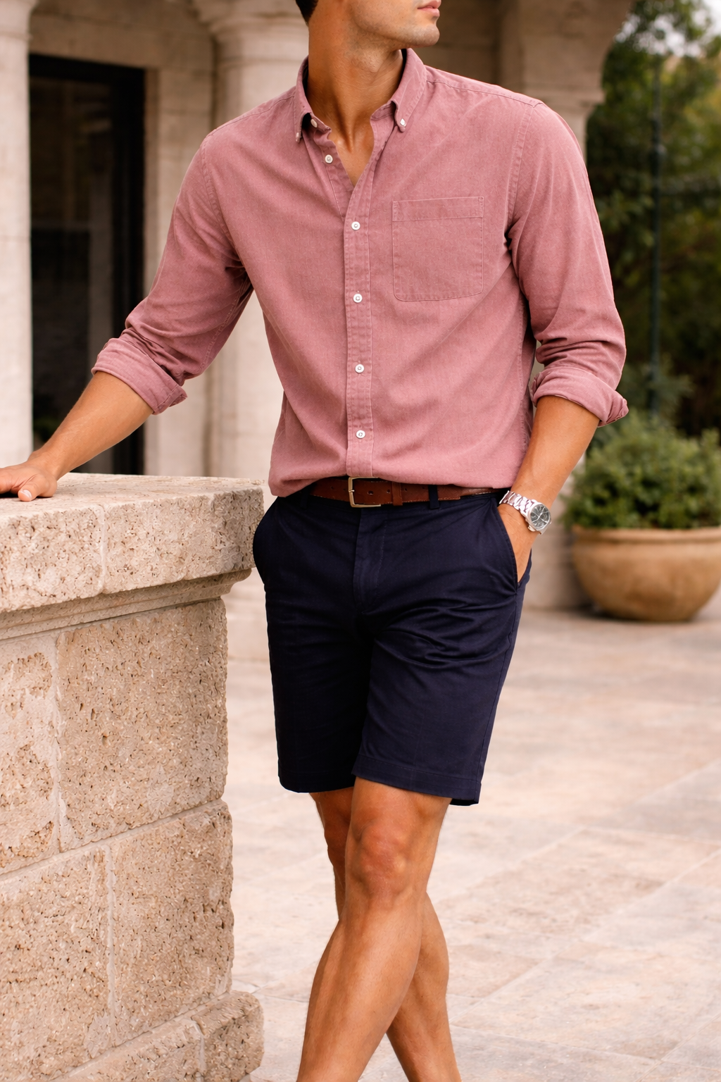 Men’s Cotton Button Down Shirt Everyday Smart Casual 1