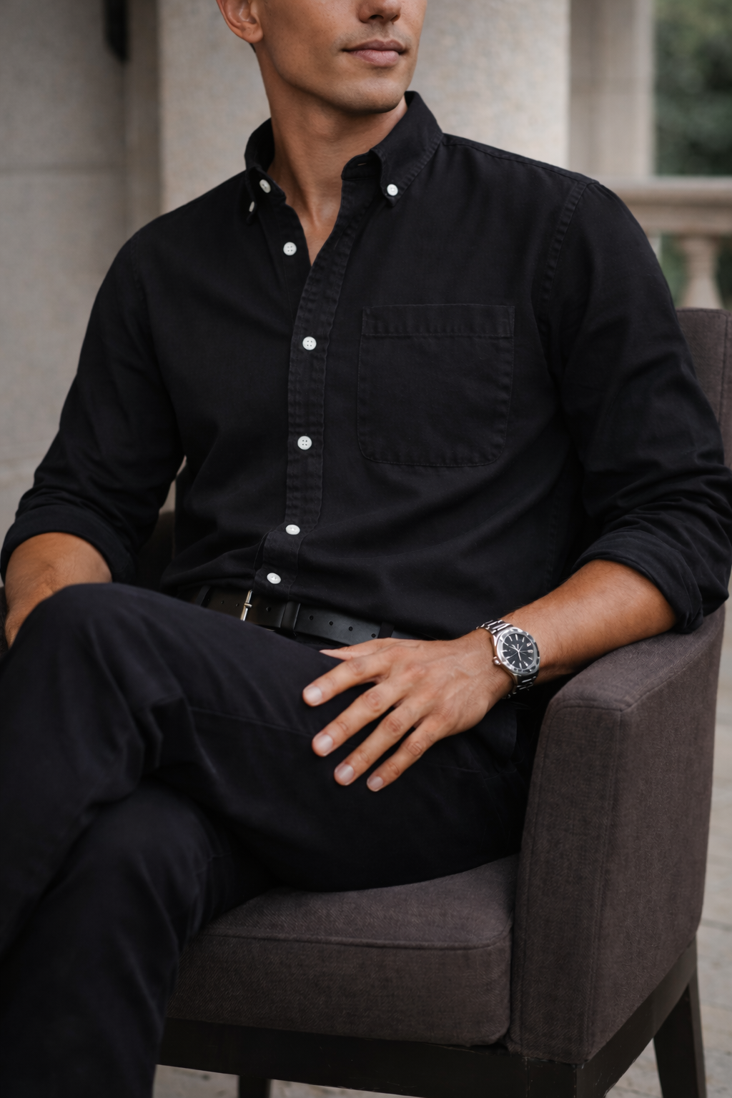 Men’s Cotton Button Down Shirt Everyday Smart Casual 6