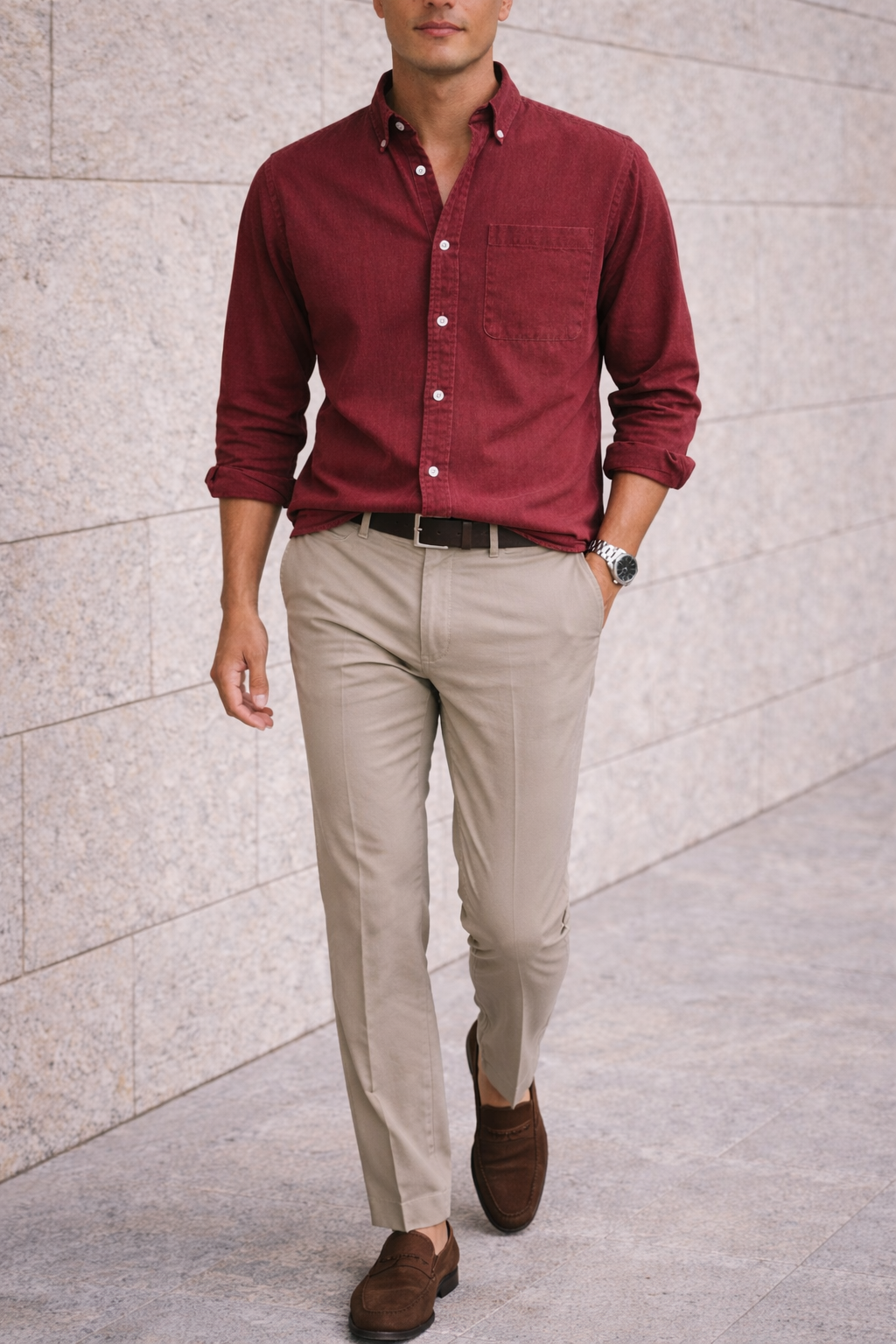 Men’s Cotton Button Down Shirt Everyday Smart Casual 8