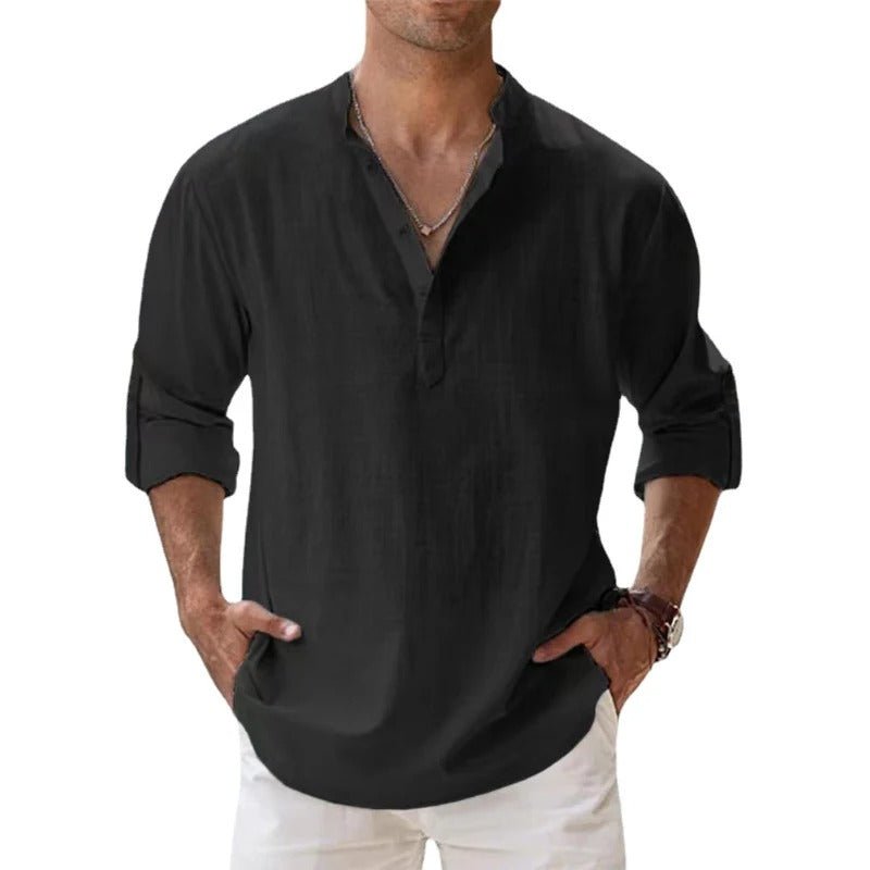 Men’s Cotton Linen Shirt – Lightweight Breathable Comfortable Stylish Casual Everyday Summer Wear 4