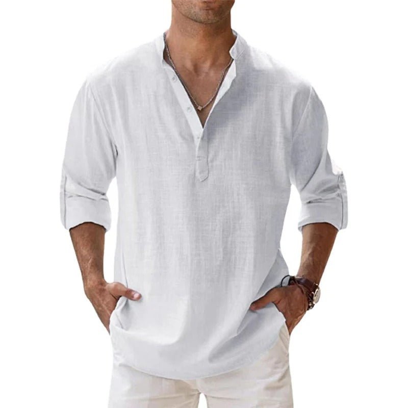 Men’s Cotton Linen Shirt – Lightweight Breathable Comfortable Stylish Casual Everyday Summer Wear 8