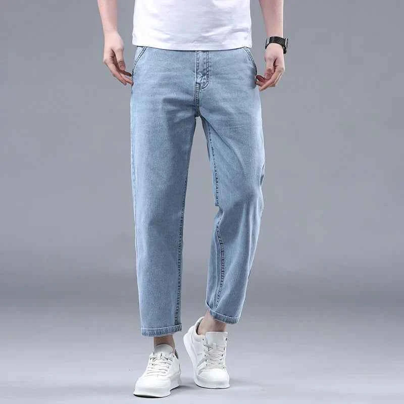 Men's Cropped Denim Jeans 0