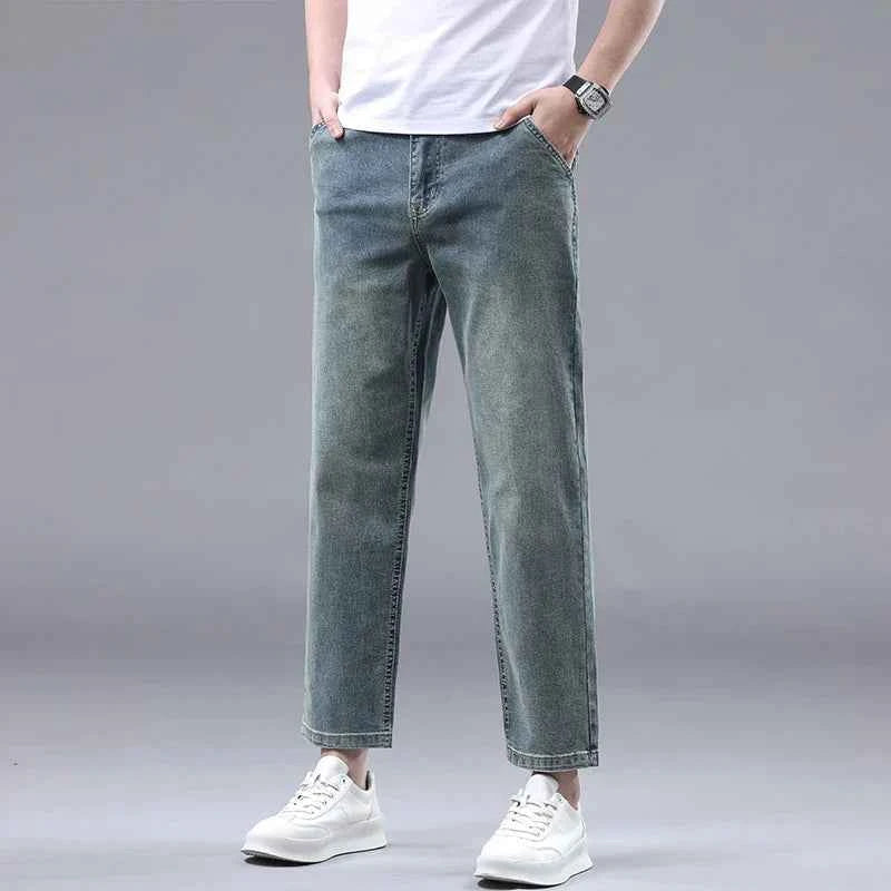 Men's Cropped Denim Jeans 4