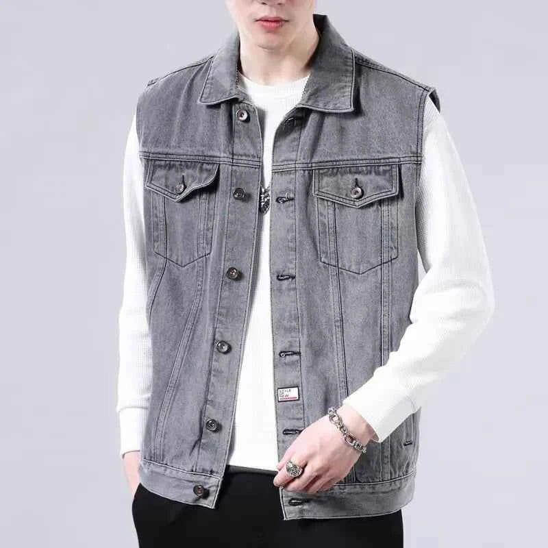 Men's Denim Vest - Stylish and Versatile Outerwear 3