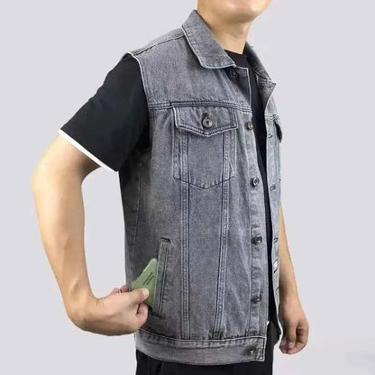 Men's Denim Vest - Stylish and Versatile Outerwear 4