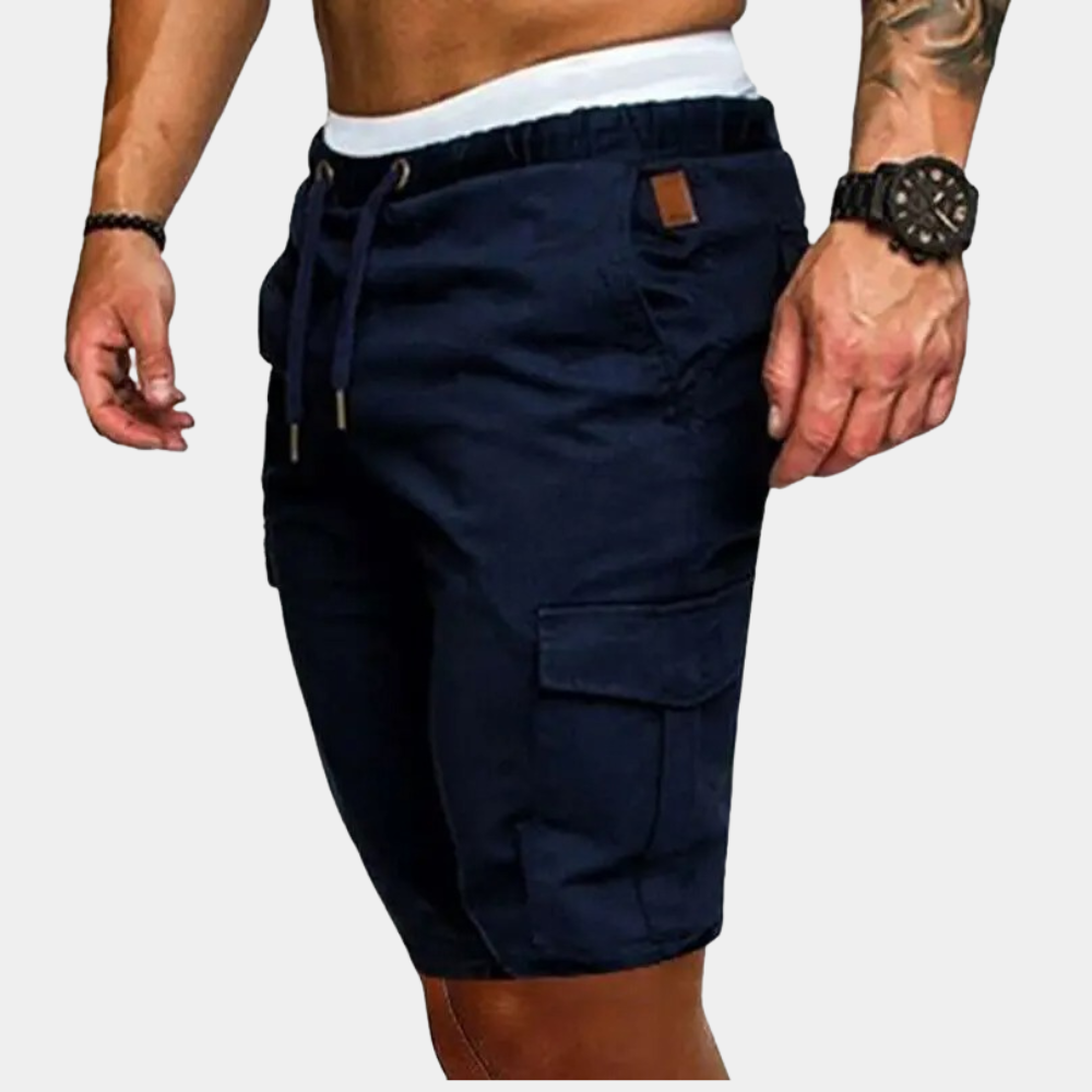 Men’s Drawstring Cargo Shorts Relaxed Fit Utility Summer Wear 1