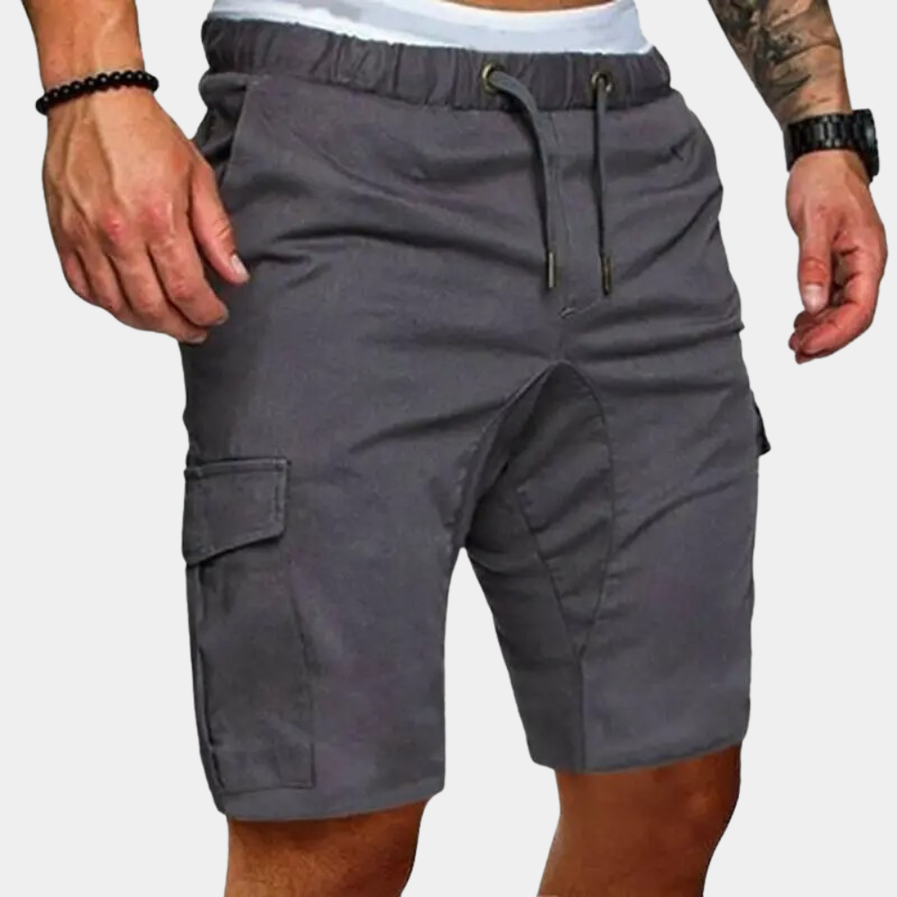 Men’s Drawstring Cargo Shorts Relaxed Fit Utility Summer Wear 2