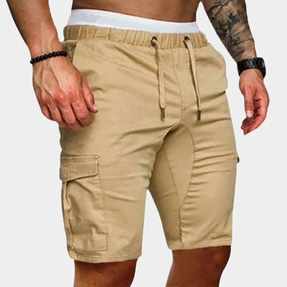 Men’s Drawstring Cargo Shorts Relaxed Fit Utility Summer Wear 4