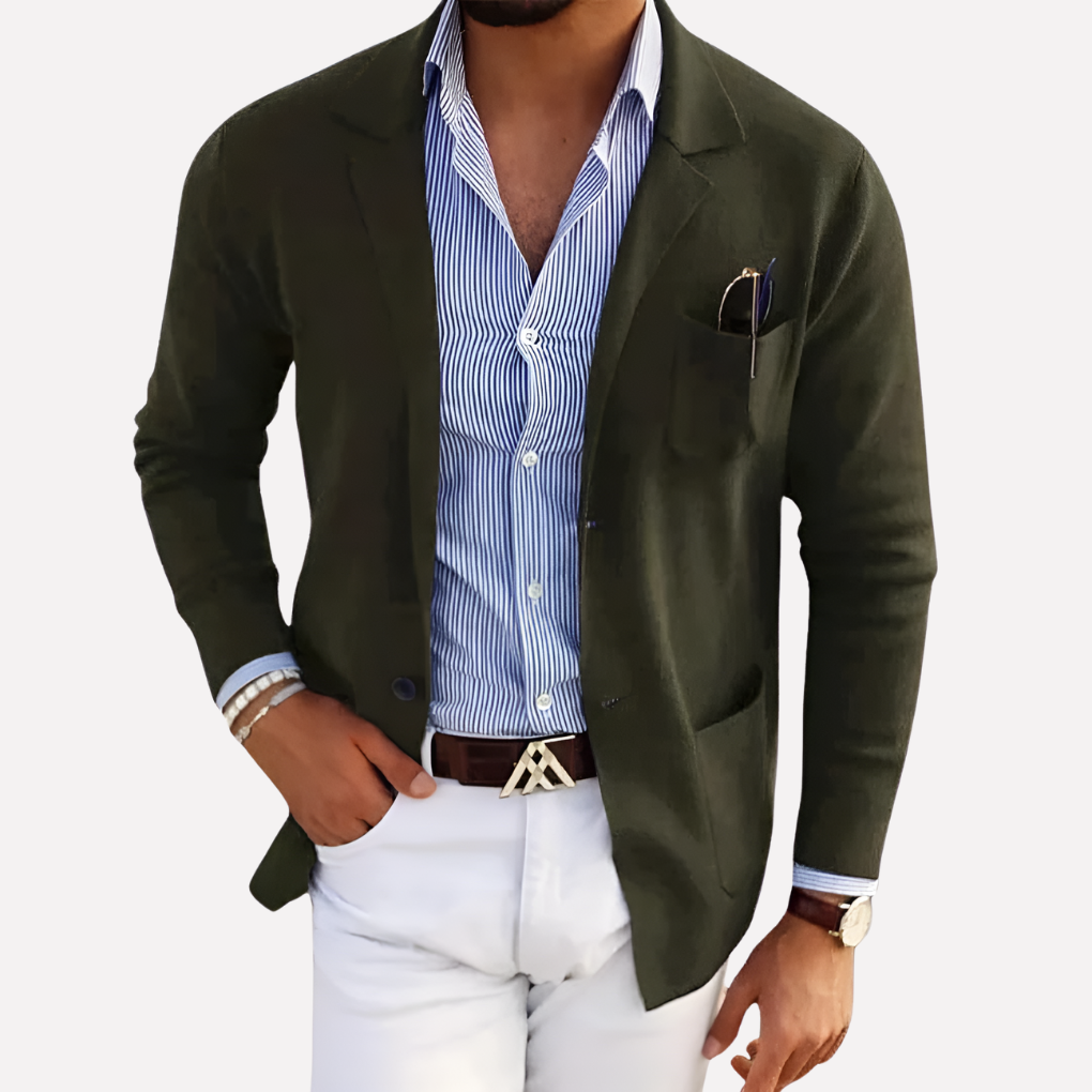 Men’s Knit Blazer 1