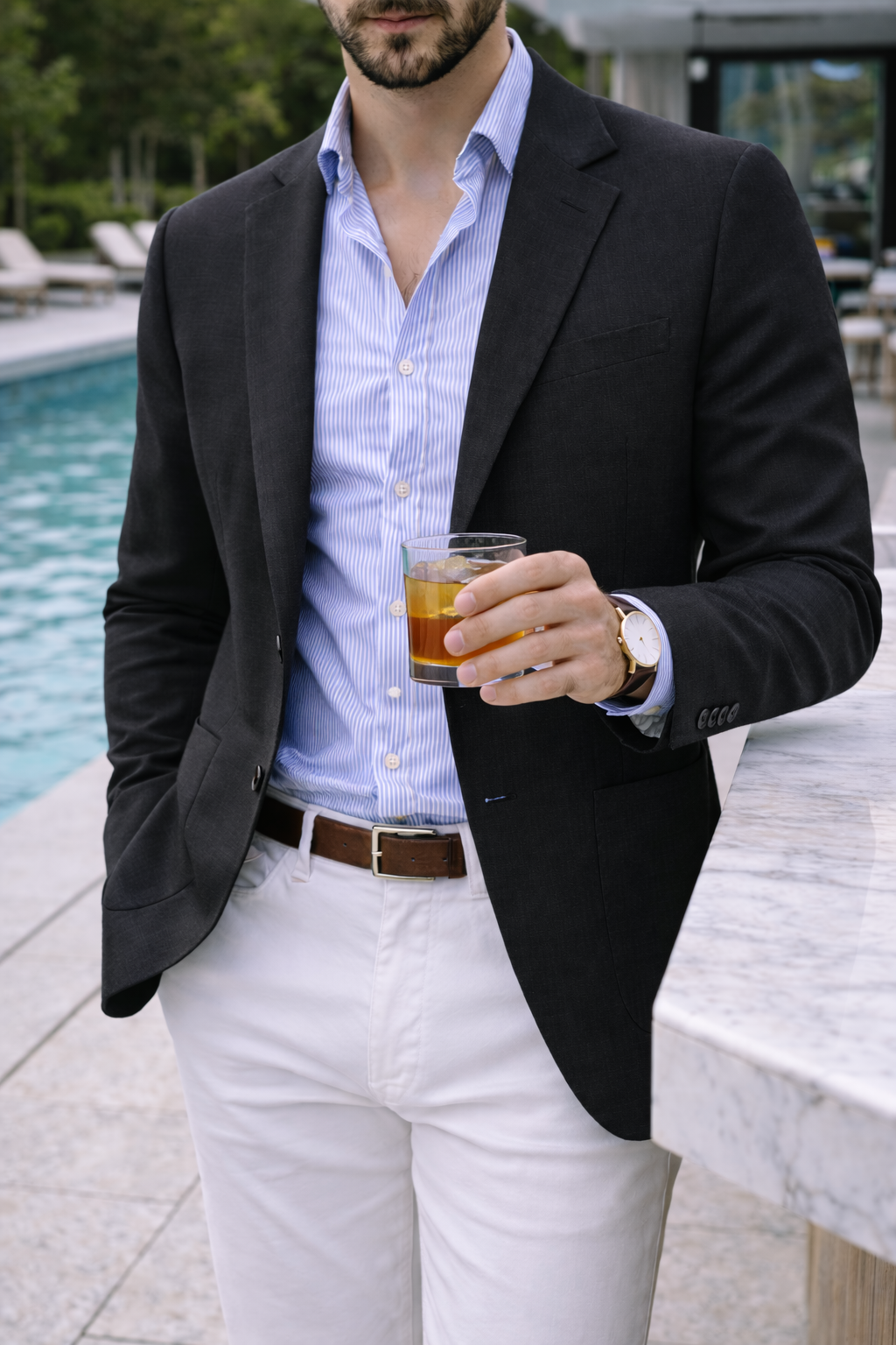 Men’s Knit Blazer Smart Casual Tailored Jacket 5