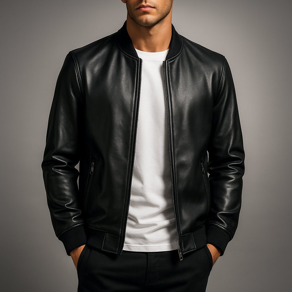 Men's Leather Coat - Stylish and Durable Outerwear 0