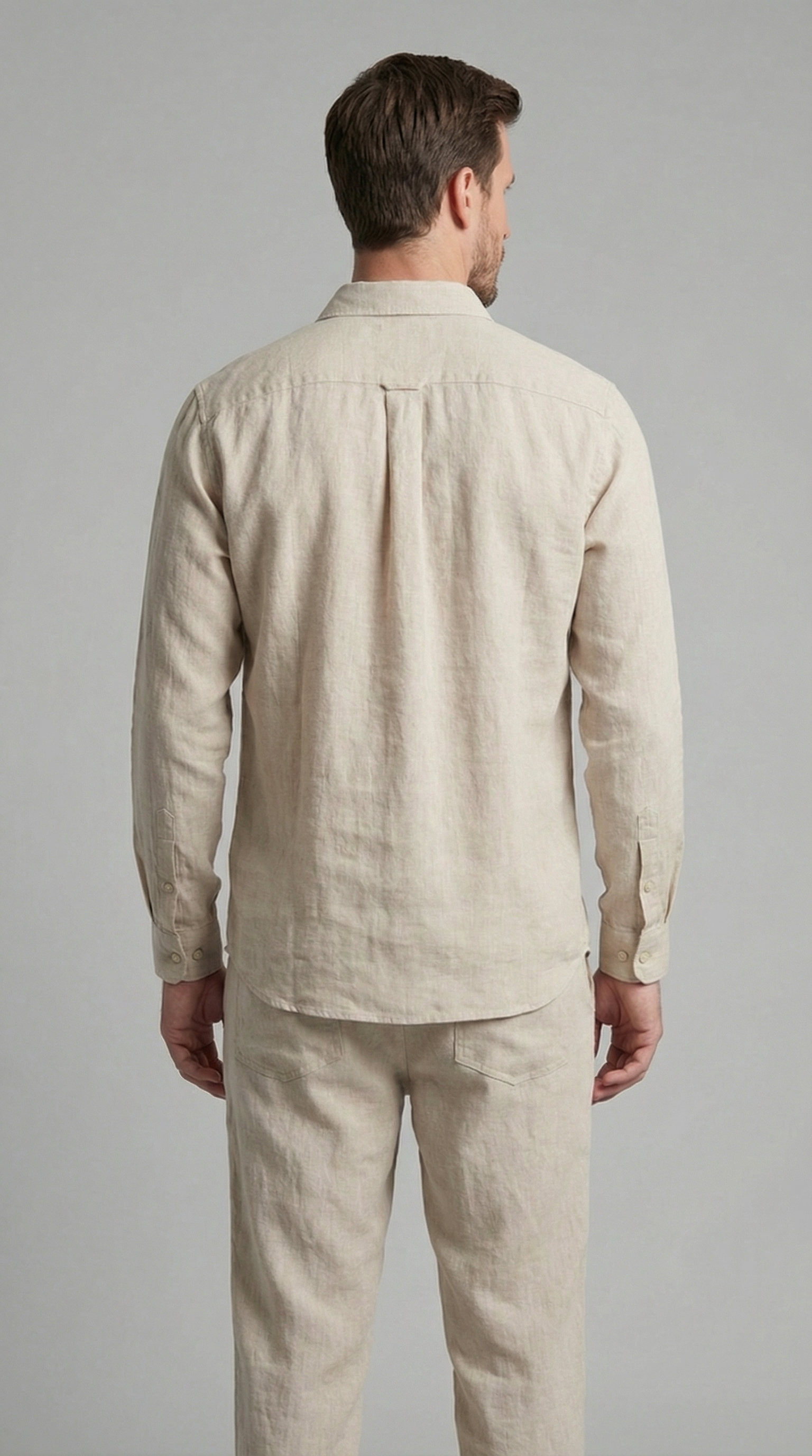 Men’s Linen Co-Ord Set Relaxed Shirt Trousers Outfit 5