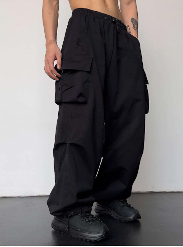 Men's Loose Fit Wide Leg Cargo Pants 1