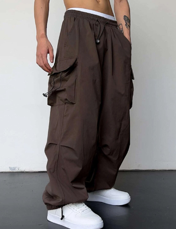 Men's Loose Fit Wide Leg Cargo Pants 4