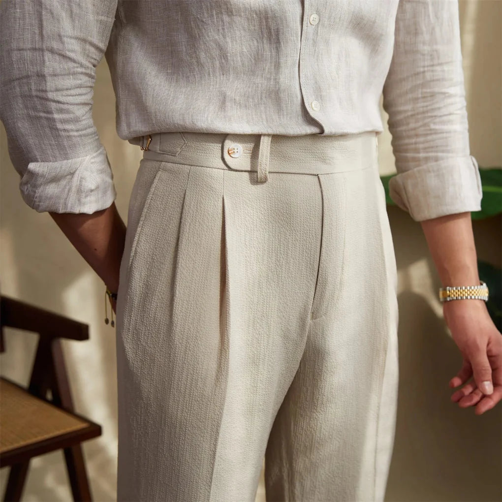 Men’s Modern Business Trousers – Clean Look with Relaxed Fit 1