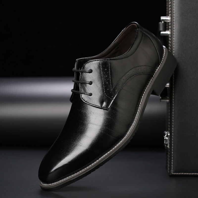 Men’s Polished Brogue Lace-Up Formal Office Shoes 0