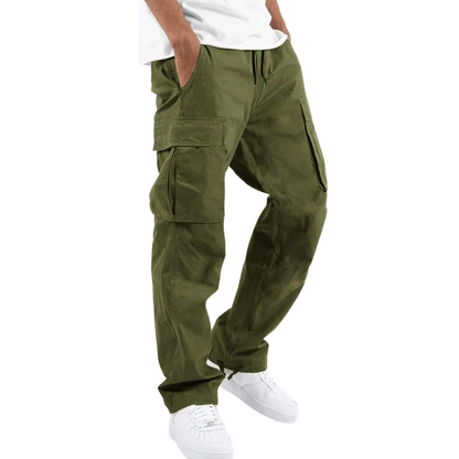 Men’s Relaxed Cargo Trousers Multi Pocket Streetwear Utility Pants 1